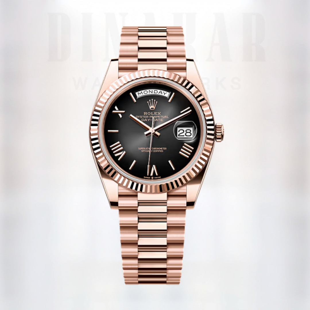 Rolex Day-Date 40, Rose Gold, Slate Ombre Dial