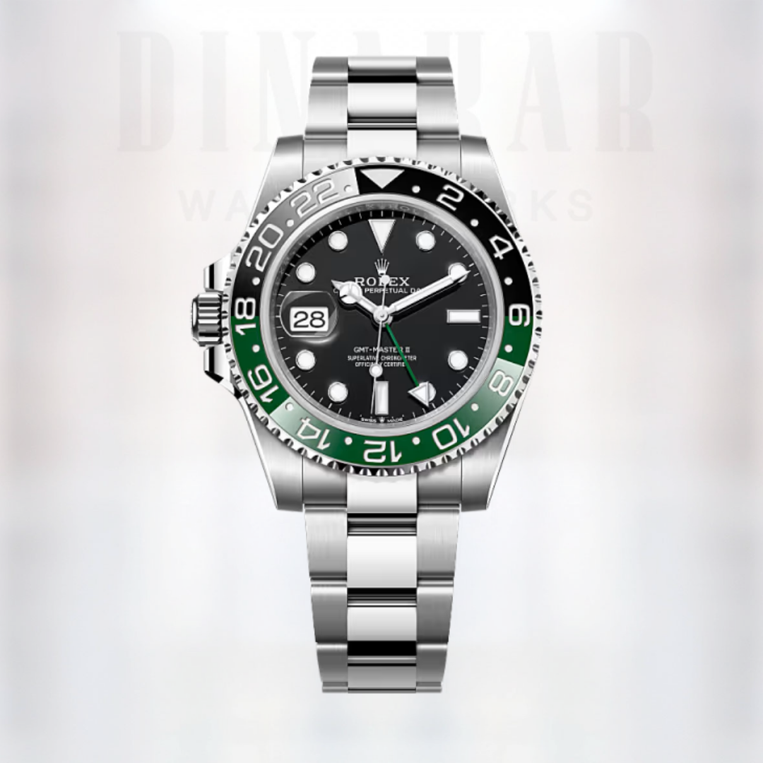 Rolex GMT-Master II, Oystersteel, Green & Black (Sprite)