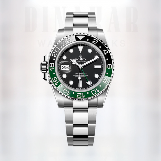Rolex GMT-Master II, Oystersteel, Green & Black (Sprite)
