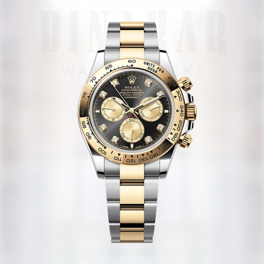 Rolex Daytona, Oystersteel and Yellow Gold, Black Diamond dial