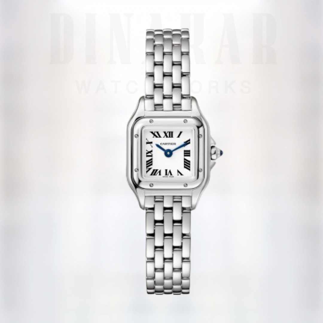 Cartier Panthere Mini, Steel, White Dial