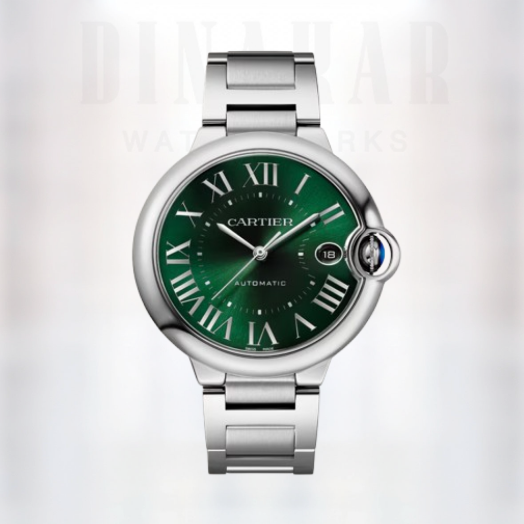Cartier Ballon Bleu, Steel, Green Dial