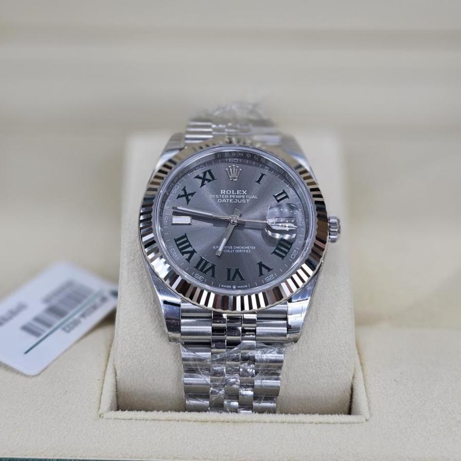 Rolex Datejust 41, Oystersteel and White Gold, Slate dial (Wimbledon)