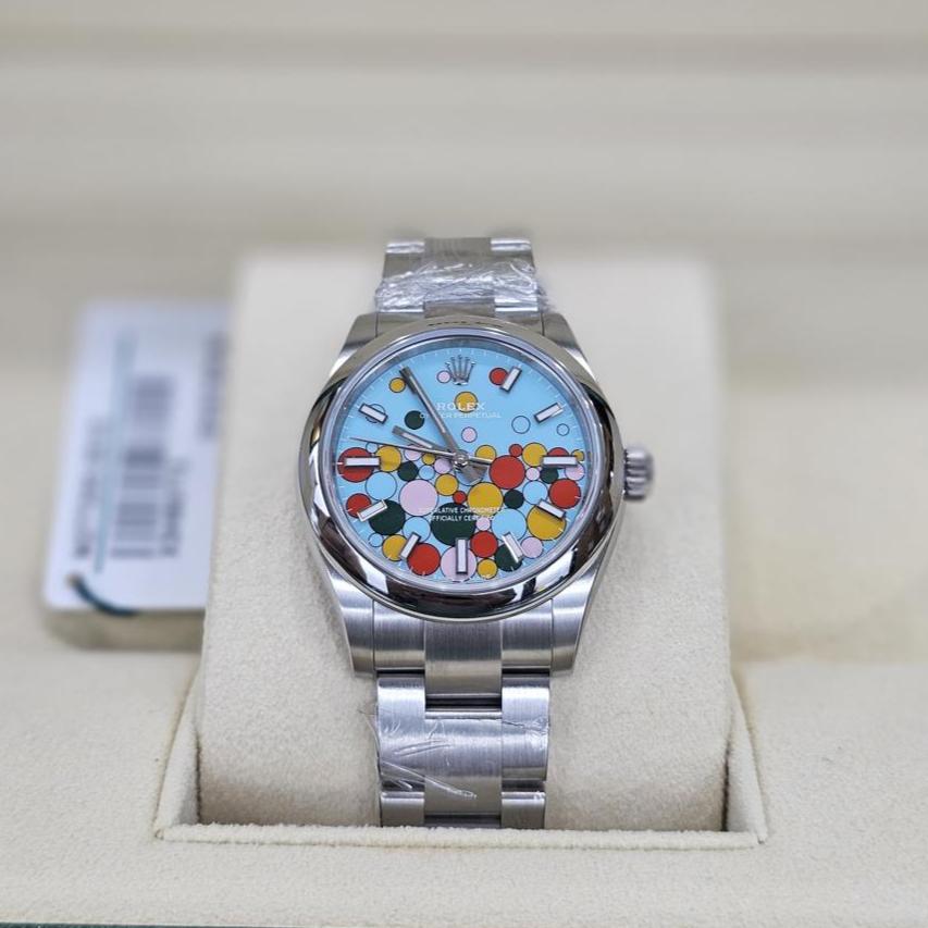 Rolex Oyster Perpetual 31, Oystersteel, Turquoise Celebration Dial