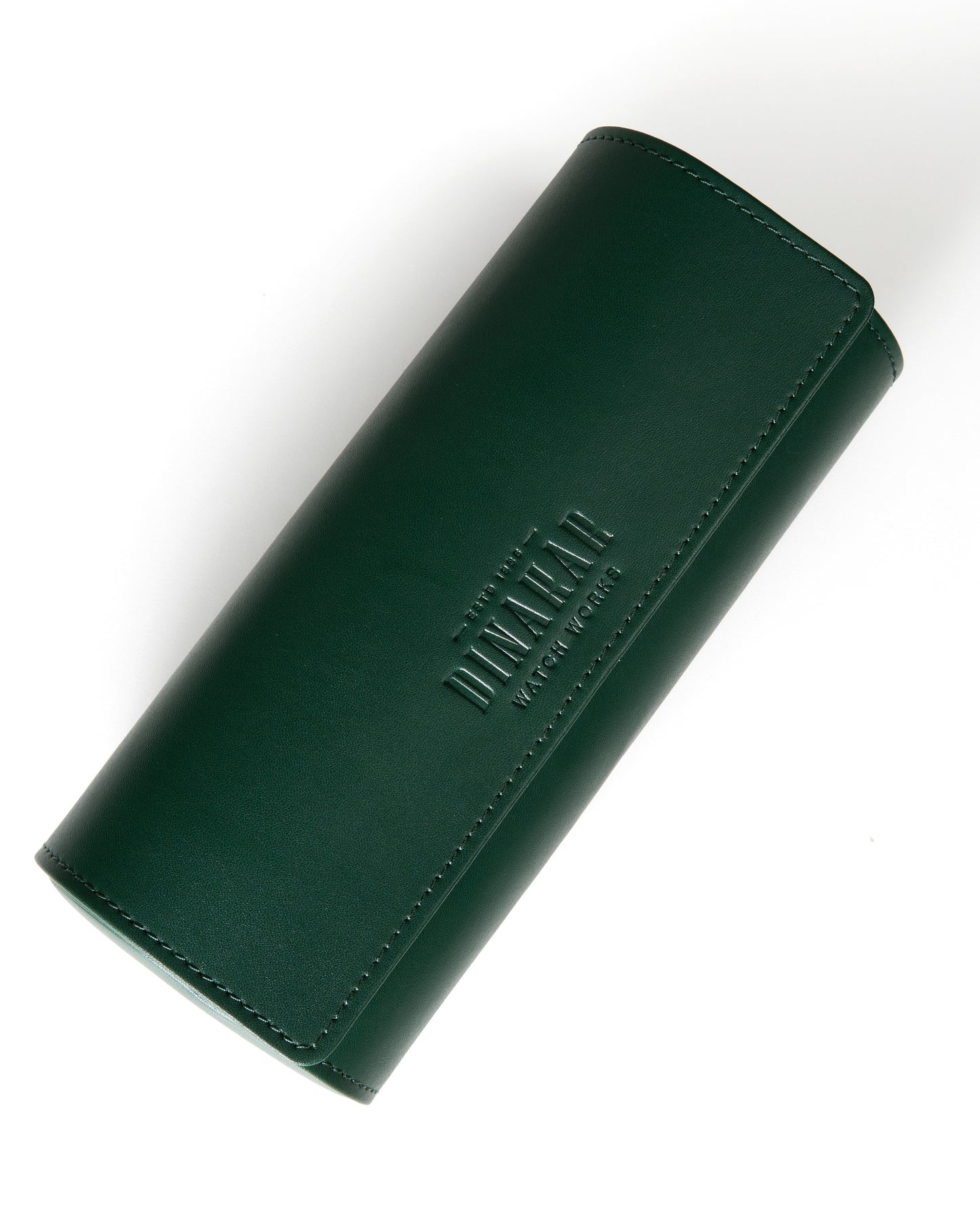Travel Leather 3-Slot Watch Roll (Green)