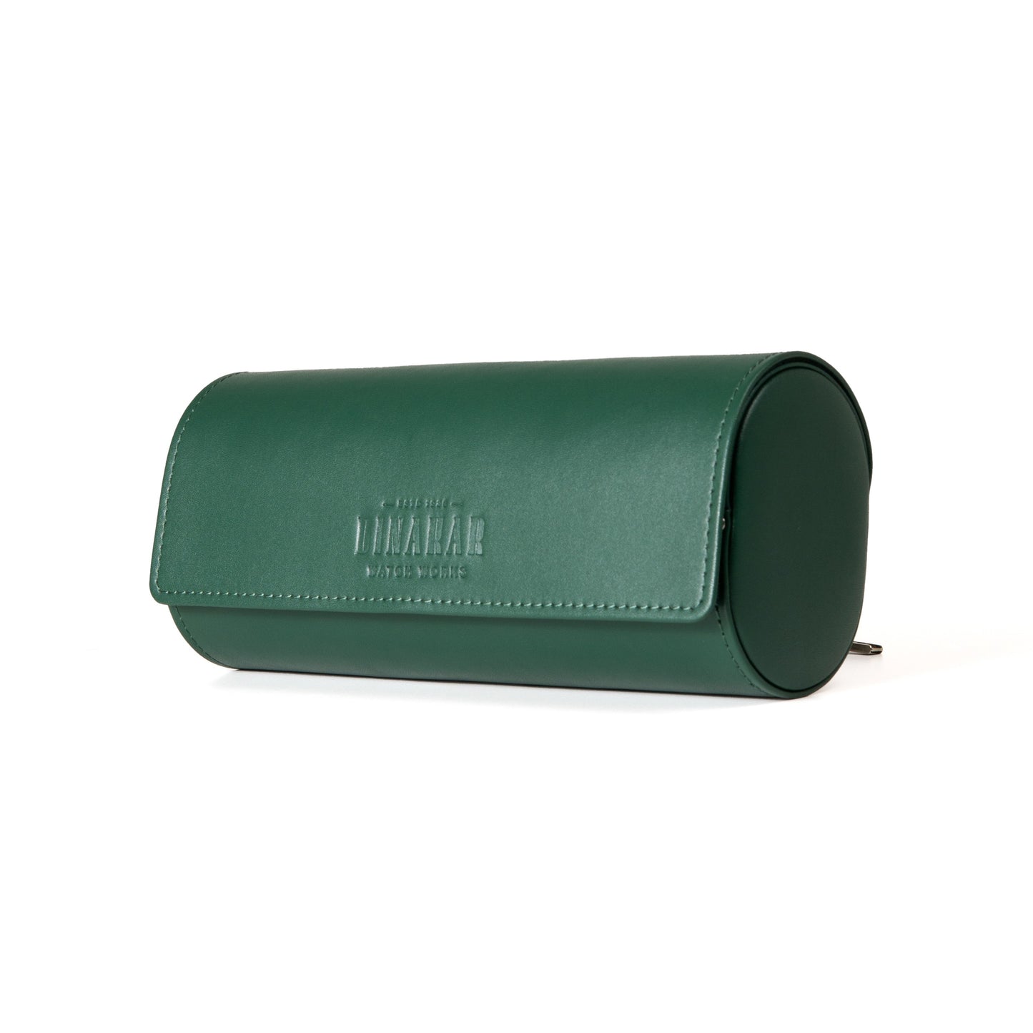 Travel Leather 3-Slot Watch Roll (Green)