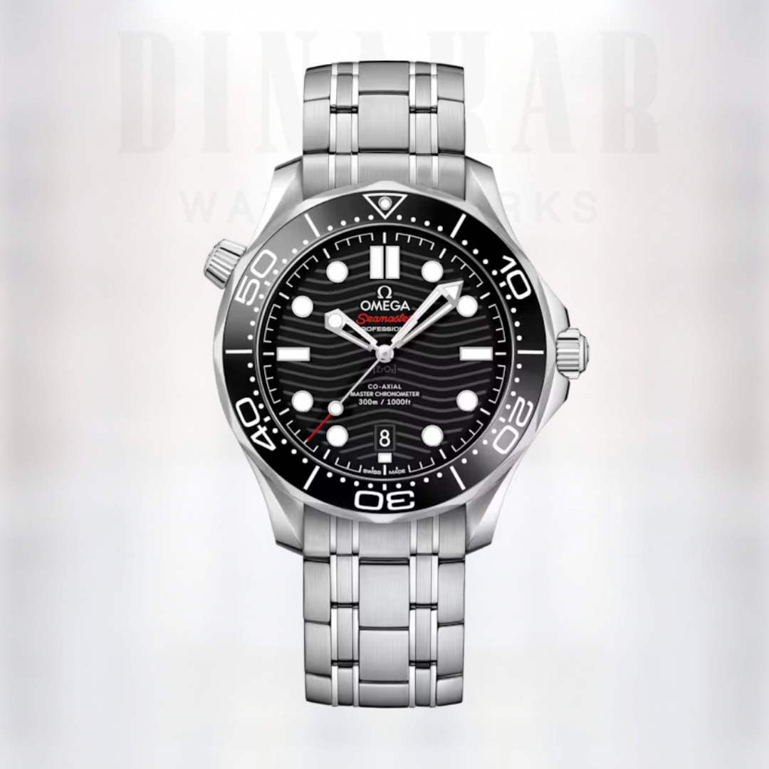 Omega Seamaster Diver 300M, Steel on Steel, Black Dial