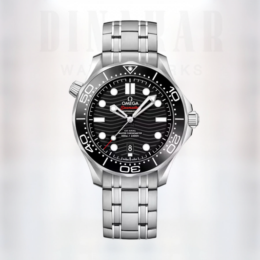 Omega Seamaster Diver 300M, Steel on Steel, Black Dial