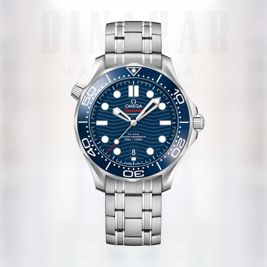 Omega Seamaster Diver 300M, Steel on Steel, Blue Dial