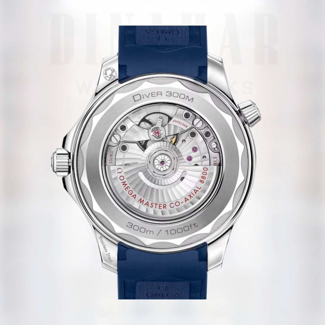 Omega Seamaster Diver 300M, Steel on Rubber, Blue