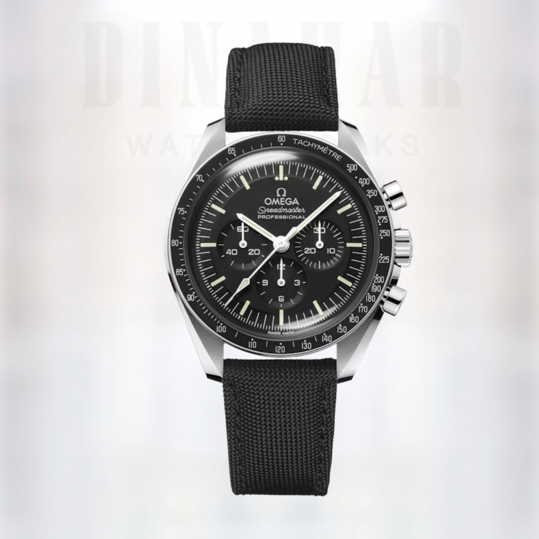 Omega Speedmaster Moonwatch Professional, Steel on Fabric, Black Dial