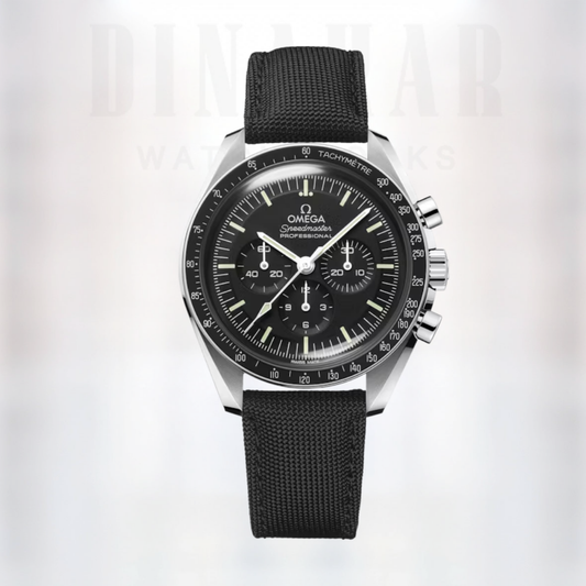 Omega Speedmaster Moonwatch Professional, Steel on Fabric, Black Dial